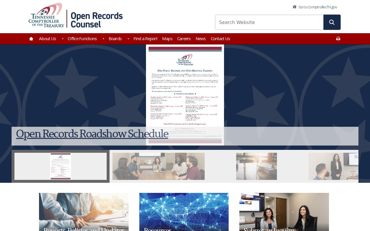 Marshall County warrant search public access guidance from the Tennessee Open Records Counsel